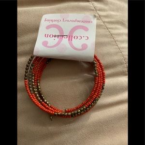 Orange beaded bracelet